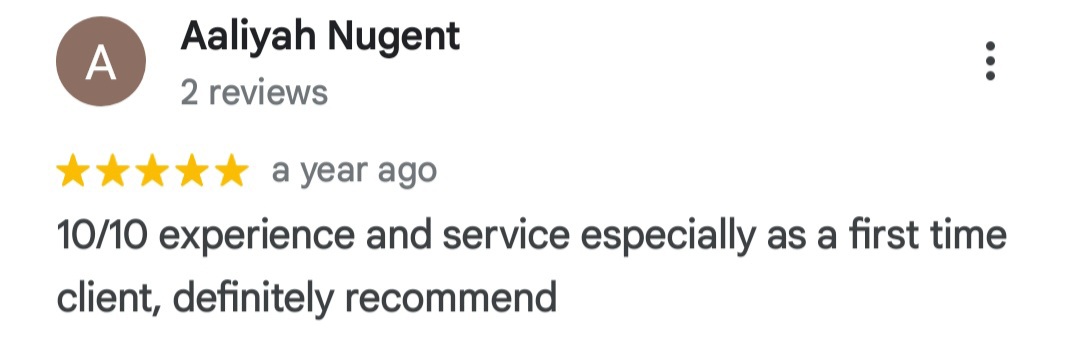 Google review screenshot