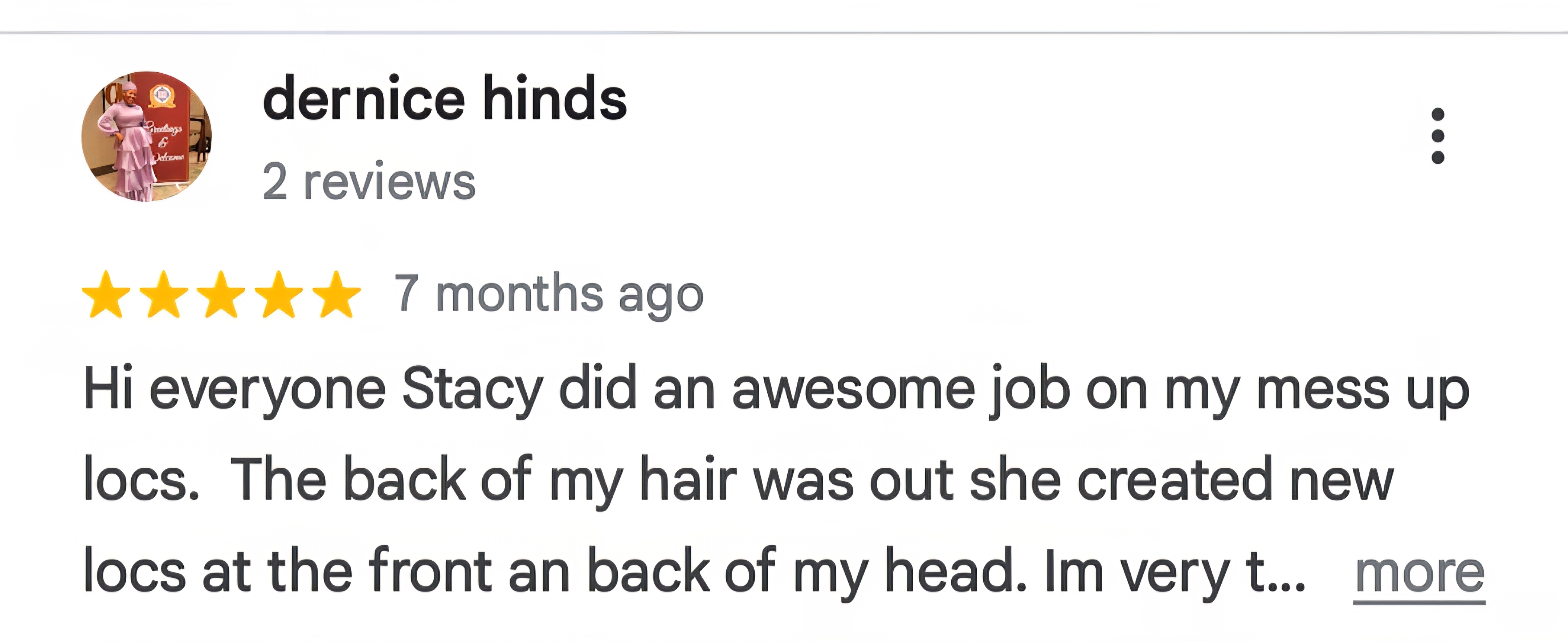 Google review screenshot