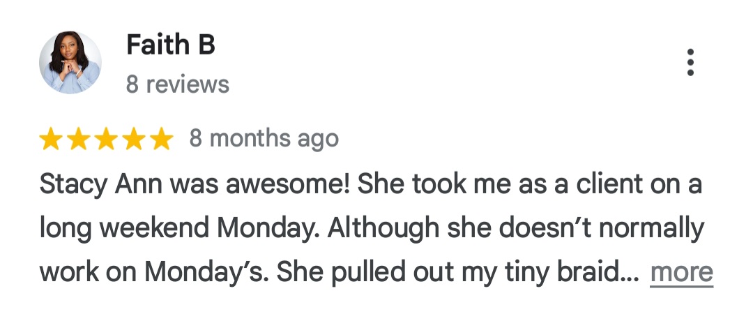 Google review screenshot