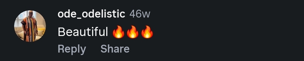 Instagram comment screenshot