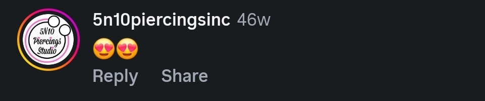 Instagram comment screenshot