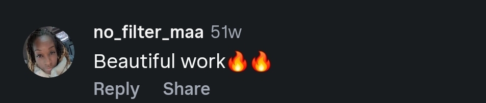 Instagram comment screenshot