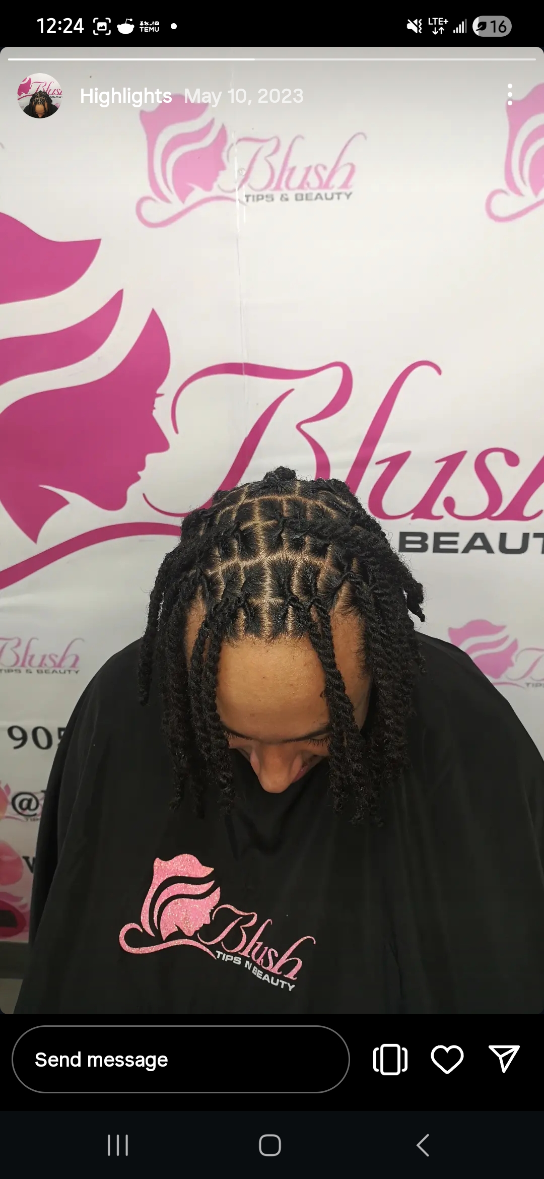 Blush hair result