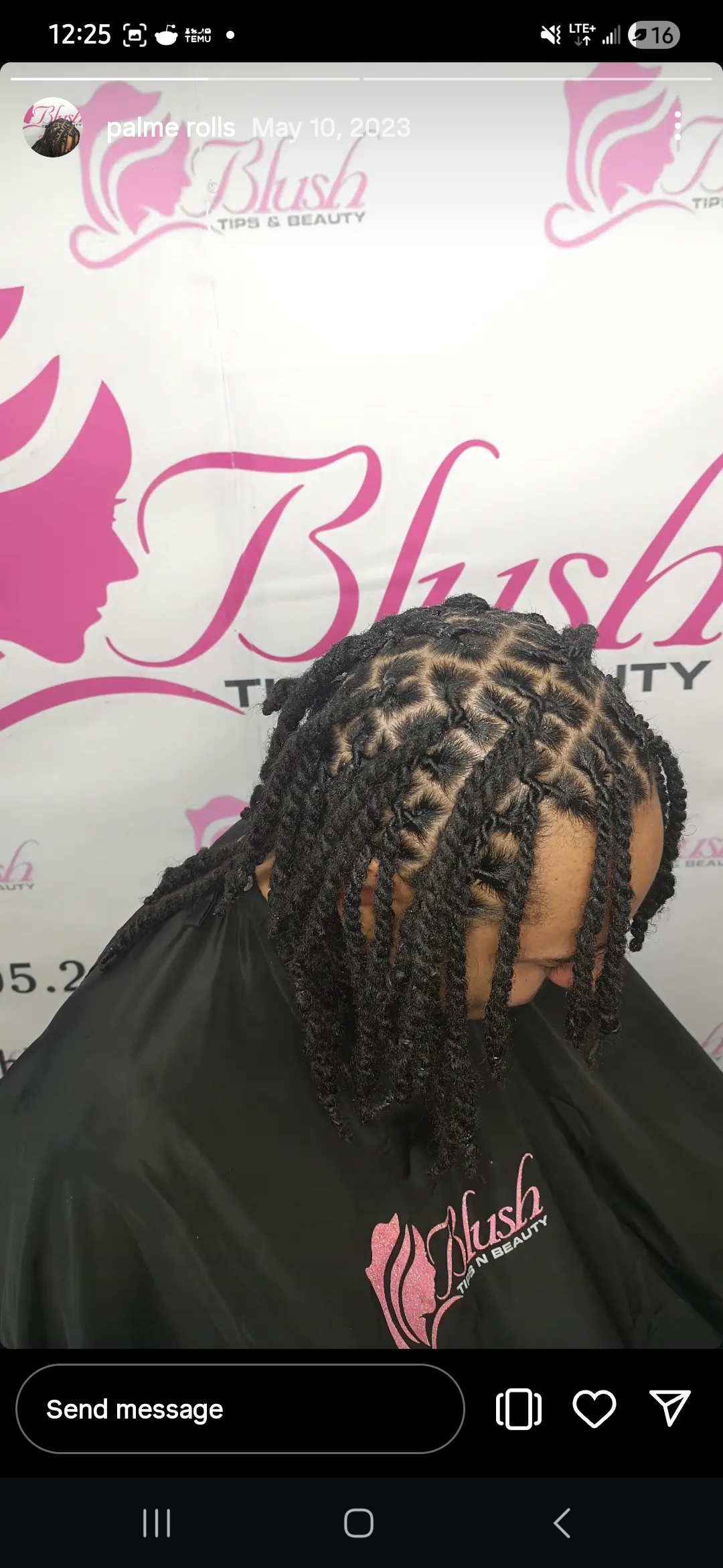 Blush hair result